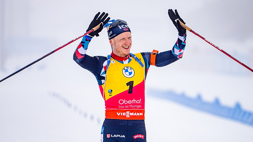 Johannes Bö po stíhacím závod� na MS v Oberhofu.