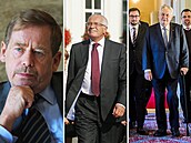 Václav Havel, Václav Klaus, Milo Zeman a Petr Pavel