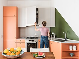 Optimistické barvy vládnou celému bytu. Kuchyský kout je inspirovaný...