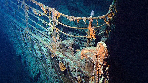 Vrak Titaniku na snmku z roku 1986