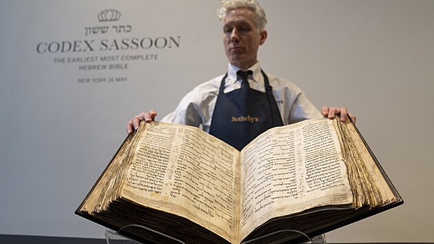 Codex Sasoon je oznaovn za nejstar pklad tm plnho kodexu obsahujcho vech 24 knih hebrejsk bible. (16. nora 2023)