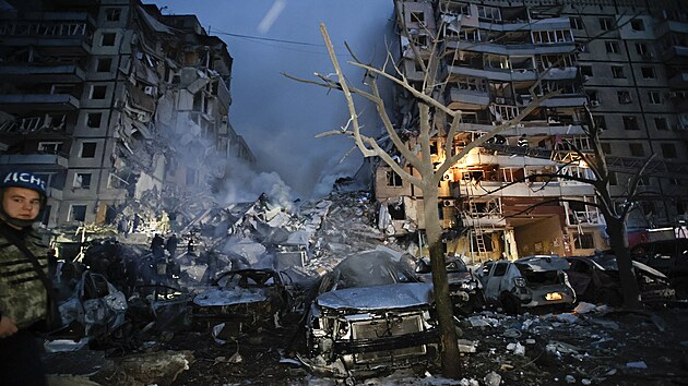 Ukrajinou otřásla další vlna výbuchů. (14. ledna 2023)