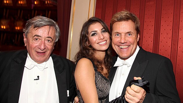 Richard Lugner, Fatma Carina Walzov a Dieter Bohlen na Plese v Opee (Vde, 11. nora 2010)