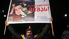 Tbilisi. Demonstrace za proputní gruzínského exprezidenta Michaila...