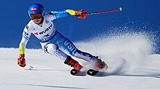 Mikaela Shiffrinová v prvním kole obího slalomu na mistrovství svta.