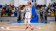Radost kapitánky eských basketbalistek Renáty Bezinové.