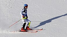 Amerianka Mikaela Shiffrinová v cíli slalomu na mistrovství svta ve Francii