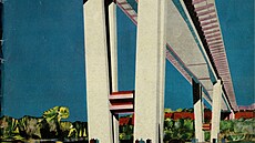 Budoucí podoba mostu na titulní stran asopisu Vda a technika mládei z roku...