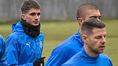 Trénink fotbalist Teplic, na snímku uprosted erstvá posila Dominik Pletil z...