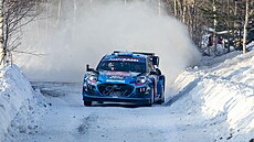 Ott Tänak z Estonska vyhrál p�edposlední rychlostní zkou�ku �védskou rallye.