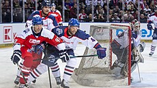 Momentka z utkání hokejových Legend esko - Slovensko.