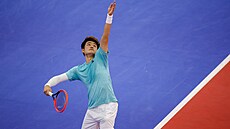 ínský tenista Wu I-ping ve finále turnaje v Dallasu.