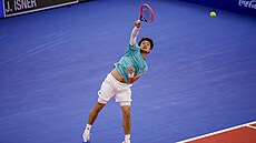 ínský tenista Wu I-ping ve finále turnaje v Dallasu.