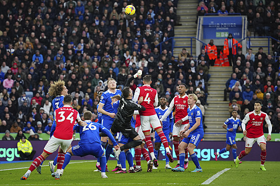 Momentka z anglické Premier League mezi Leicester a Arsenalem.