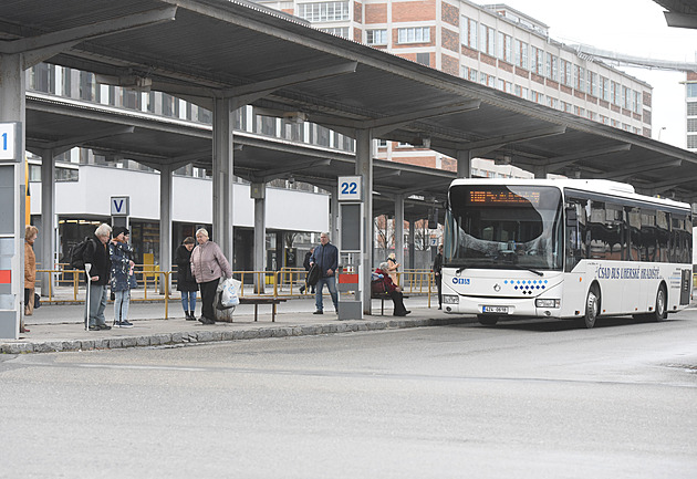 Autobusové nádraí ve Zlín (únor 2023)
