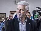 Zvolen� prezident Petr Pavel na z�mku ve �luknov�, kde se setkal se starosty...