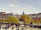 Monetv pohled na Louvre z roku 1867 je mnohem ostejí. Nebyl snad nad Paíí...