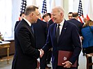 Setkání amerického prezidenta Joea Bidena s polským prezidentem Andrzejem...