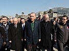 Turecký prezident Recep Tayyip Erdogan (uprosted) navtívil msto Antakya,...