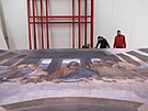Z pípravy výstavy Misti renesance v Mánesu (16. února 2023)
