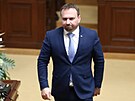 Ministr práce a sociálních vcí Marian Jureka pi vystoupení ve Snmovn