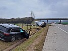 Nehoda kamionu a osobn�ho auta zablokovala provoz na 70. kilometru d�lnice D11...