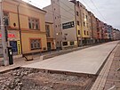 Oprava Sladkovskho ulice v Pardubicch.