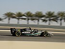 Lewis Hamilton s novým vozem mercedes v pedsezonních testech formule 1 v...