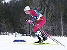 Norský bec Johannes Hoesflot Klaebo bhem skiatlonu na MS v Planici