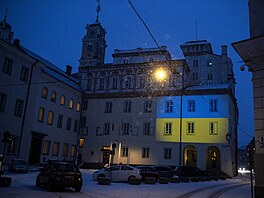 V litevském hlavním mst Vilniusu budovu tamní univerzity v pátek nasvítila...