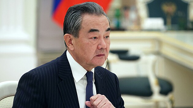Bval nsk ministr zahrani Wang I na jednn s ruskm prezidentem Vladimirem Putinem (22. nora 2023)