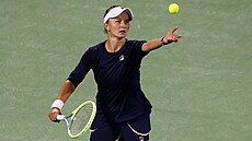 Barbora Krejčíková na turnaji v Dubaji.