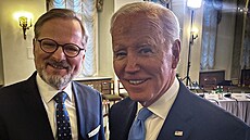Premiér R Petr Fiala a americký prezident Joe Biden