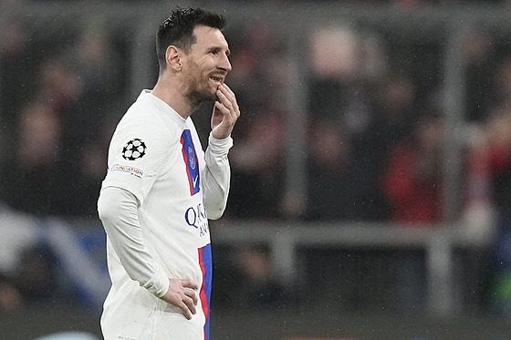 Lionel Messi z PSG po prohraném zápasu proti Bayernu.