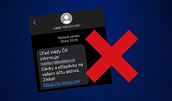 Úad vlády varoval ped podvodnými textovými zprávami. (7. bezna 2023)