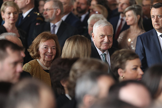 Inaugurace prezidenta Petra Pavla. Na snímku Václav Klaus a Livia Klausová. (9....