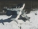 Ruský zpravodajský letoun A-50 na bloruském letiti Mauliy (28. února 2023)