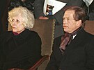 Václav Havel s man�elkou Olgou na m�i ve svatovítské katedrále 2. ledna 1993 v...