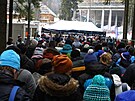 Fanouci biatlonu v Novm Mst na Morav. (4. bezna 2023)