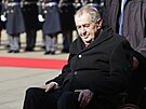 Prezident Milo Zeman pivítal na Praském hrad maarskou prezidentku Katalin...
