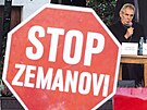 Prezident Milo Zeman se bhem sv nvtvy Olomouckho kraje setkal s lidmi v...