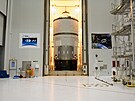 ATV-1 pojmenovaná podle Julese Verna pi pípravách ke startu na kosmodromu...