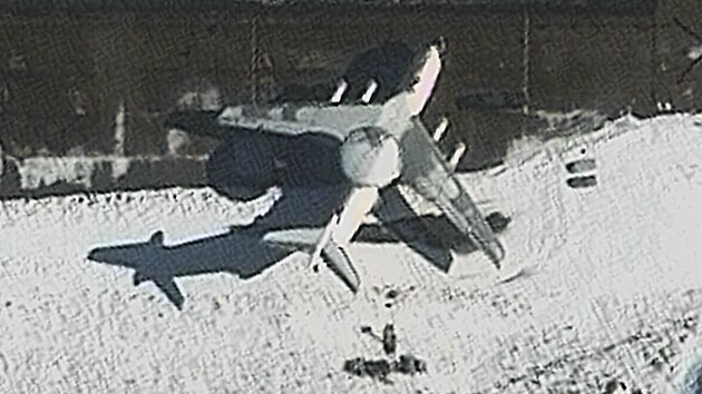Rusk zpravodajsk letoun A-50 na bloruskm letiti Mauliy (28. nora 2023)