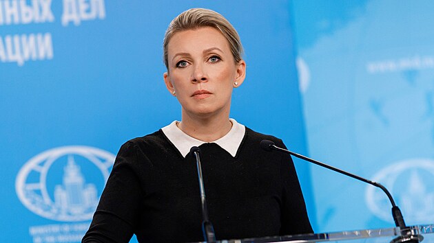 Mluví ruského ministerstva zahranií Marija Zacharovová v Moskv (27. ledna...