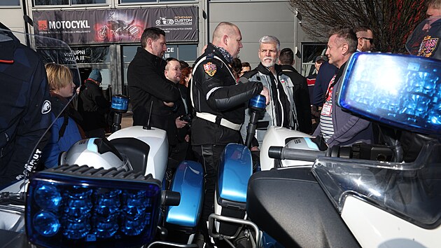 Motocykl Praha 2023 zahájil zvolený prezident Petr Pavel. (2. března 2023)