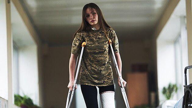 Devaten�ctilet� ukrajinsk� voja�ka, kter� p�i�la o nohu v boj�ch u Chersonu (27. �nora 2023)