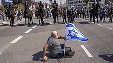 Tel Aviv. Protest proti vládní reform justice (1. bezna 2023)