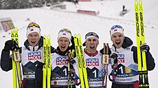 Euforie norských sdruená po triumfu na mistrovství svta.