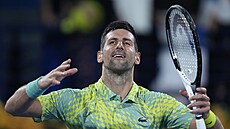Novak Djokovič na turnaji v Dubaji