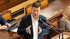 Tomio Okamura při svém rekordním sedmihodinovém vystoupení ve Sněmovně. (28.... | na serveru Lidovky.cz | aktuální zprávy
